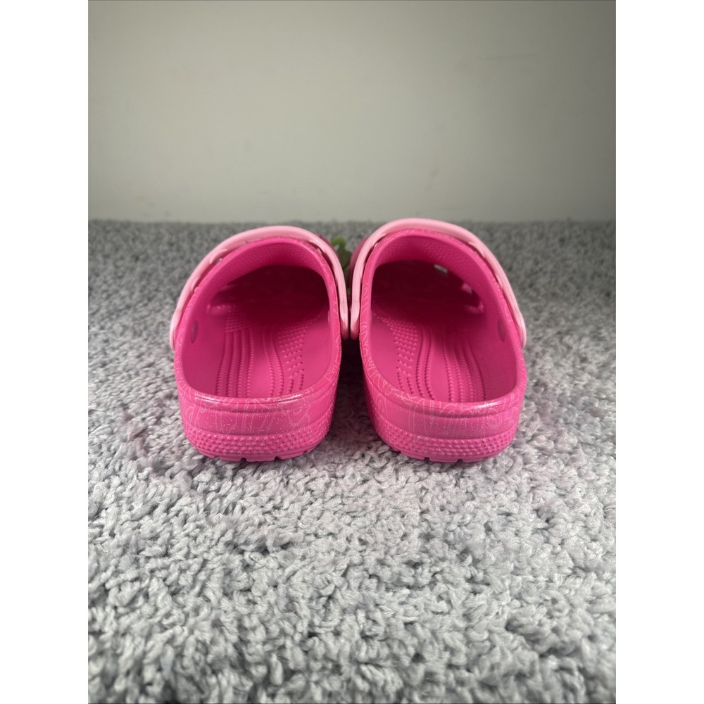Crocs Kids Mattel Pink Barbie Classic Clogs 211406-90H Size J3 nwt - Picture 7 of 11